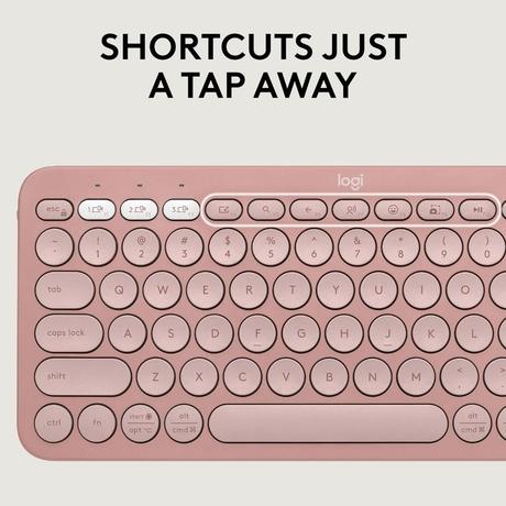 Logitech Pebble 2 Combo, Wireless Keyboard and Mouse, Tonal Rose-4
