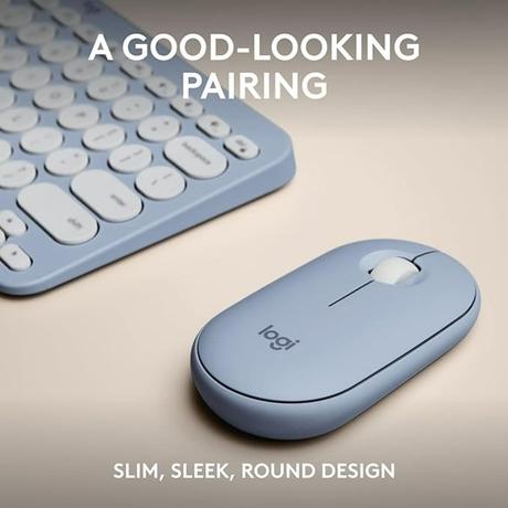Logitech Pebble 2 Combo, Wireless Keyboard and Mouse, Tonal Blue-1