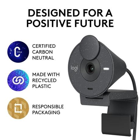 Logitech Brio 300 Web Camera, Graphite-7