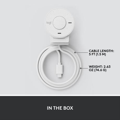 Logitech Brio 300 Web Camera, Off White-8