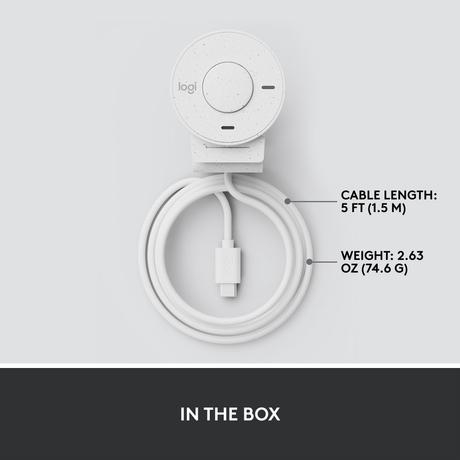 Logitech Brio 300 Web Camera, Off White-8