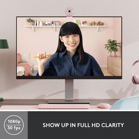 Logitech Brio 300 Web Camera, Rose-1