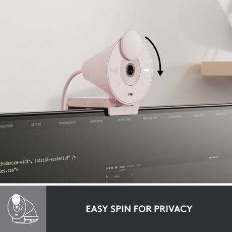 Logitech Brio 300 Web Camera, Rose-4