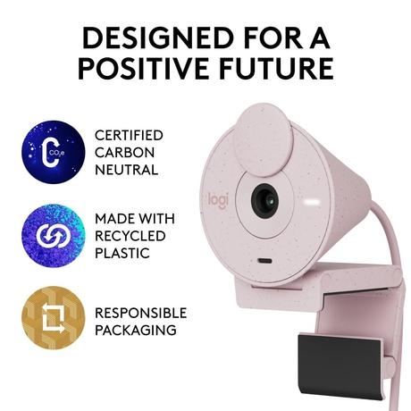 Logitech Brio 300 Web Camera, Rose-7