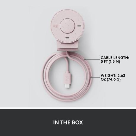 Logitech Brio 300 Web Camera, Rose-8