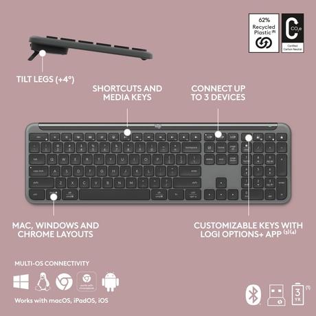 Logitech MK950 Bluetooth Wireless Keyboard & Mouse Combo-8