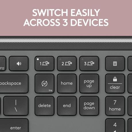 Logitech K950 Wireless Bluetooth Keyboard, Graphite-2