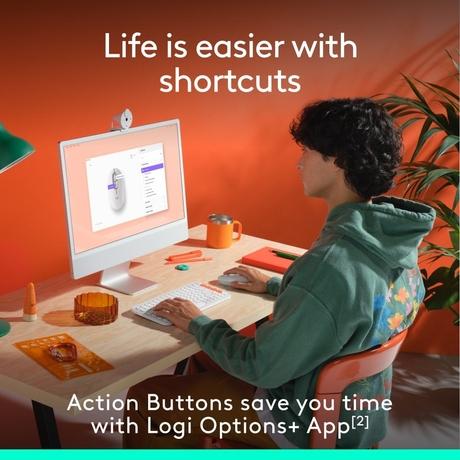Logitech Pop Icon Wireless Mouse, Off White-3