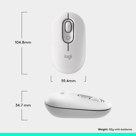 Logitech Pop Icon Wireless Mouse, Off White-8
