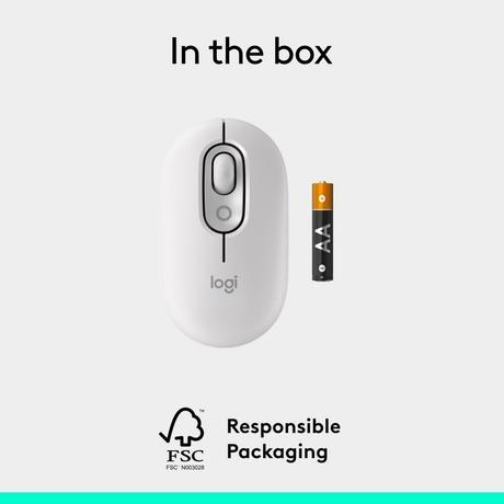 Logitech Pop Icon Wireless Mouse, Off White-9