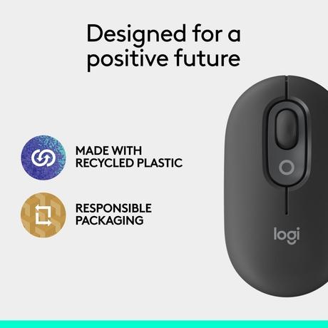 Logitech Pop Icon Wireless Mouse, Graphite-10