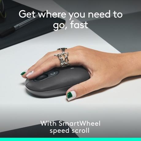 Logitech Pop Icon Wireless Mouse, Graphite-2