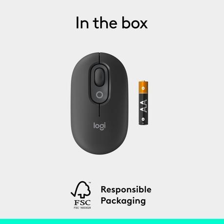 Logitech Pop Icon Wireless Mouse, Graphite-9