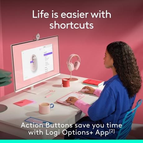 Logitech Pop Icon Wireless Mouse, Rose-3