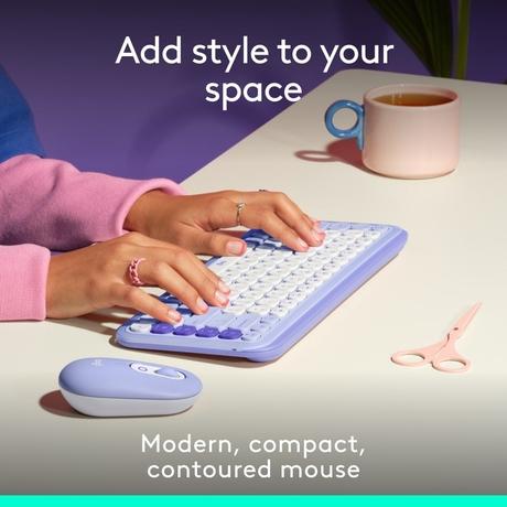 Logitech Pop Icon Wireless Mouse, Lilac-1