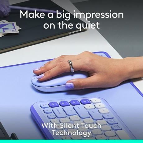 Logitech Pop Icon Wireless Mouse, Lilac-4