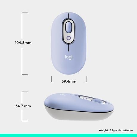 Logitech Pop Icon Wireless Mouse, Lilac-8