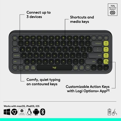 Logitech POP Icon Keyboard, Graphite-5