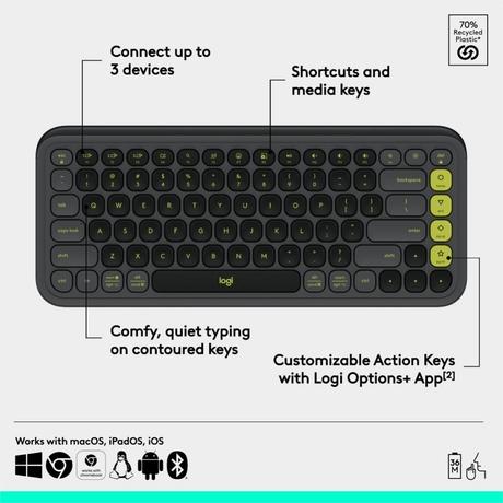 Logitech POP Icon Keyboard, Graphite-5