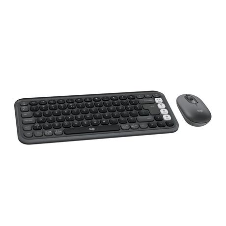 Logitech POP Icon Bluetooth Keyboard and Mouse Combo, Graphite-0