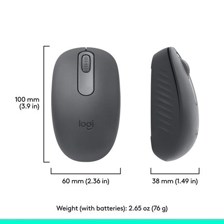 Logitech M196 Bluetooth Wireless Mouse, Graphite-7