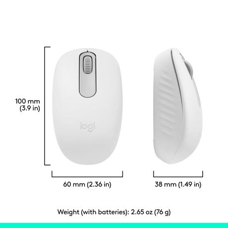 Logitech M196 Bluetooth Wireless Mouse, Off White-7