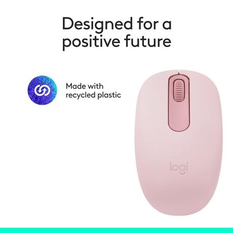 Logitech M196 Bluetooth Wireless Mouse, Rose-9