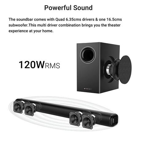 Buy Zebronics Zeb-Juke Bar 5000 Pro 160 Watts Multimedia soundbar