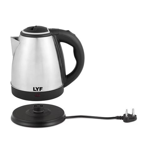 LYF 1.5 Litres 1350 Watt Electric Kettle, LEKS20215, Silver/Black-4
