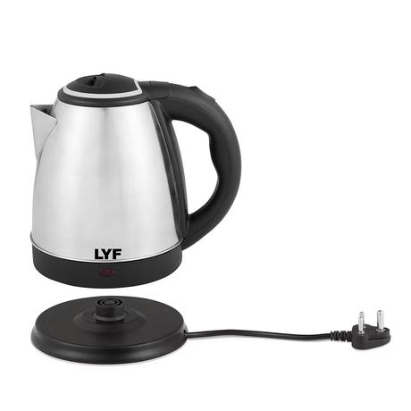 LYF 1.5 Litres 1350 Watt Electric Kettle, LEKS20215, Silver/Black-4