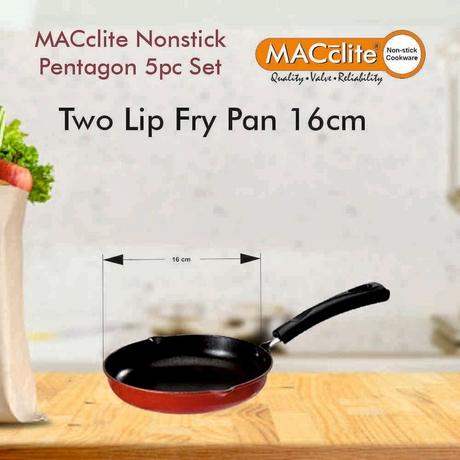 Macclite 5 Piece Pentagon Non Stick Cookware Set - Dosa Tawa, Frying Pan, Kadai with Lid, 2 x Lip Mini Fry Pan-9