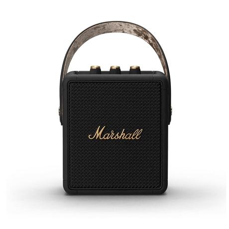 Marshall Stockwell II Bluetooth Speaker, More than 20 Hours of playtime, IPX4 Water Resistant, Bluetooth v5.0, Upto 30 feet Range, Black & Brass-0