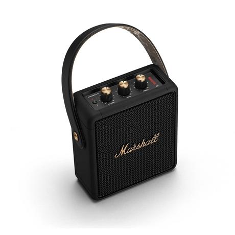 Marshall Stockwell II Bluetooth Speaker, More than 20 Hours of playtime, IPX4 Water Resistant, Bluetooth v5.0, Upto 30 feet Range, Black & Brass-3