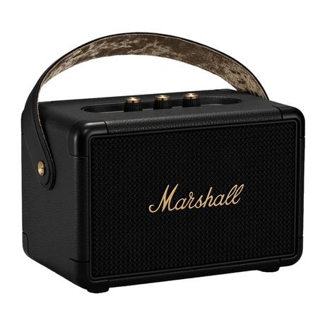 Marshall Kilburn 2 Bluetooth Speaker, More than 20 hrs of playtime, IPX2 Water Resistant, Bluetooth v5.0, multi-host functionality, Quick Charge, Black and Brass-2