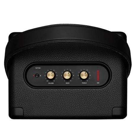 Marshall Tufton Bluetooth Speaker with 20+ Hours of Portable Playtime, Bluetooth v5.0, IPX2 Water Resistant, Multi-host Functionality, Multi-directional Sound, Quick Charge, Black and Brass-3