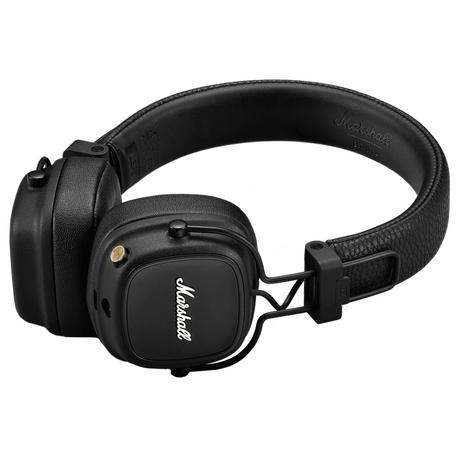 Marshall Major IV Wireless Bluetooth Headphone, More than 80 hrs of playtime, 40 mm Dynamic Driver, Multi-Directional Control Knob, Custom-tuned Dynamic Driver, Wireless charging, Black-0