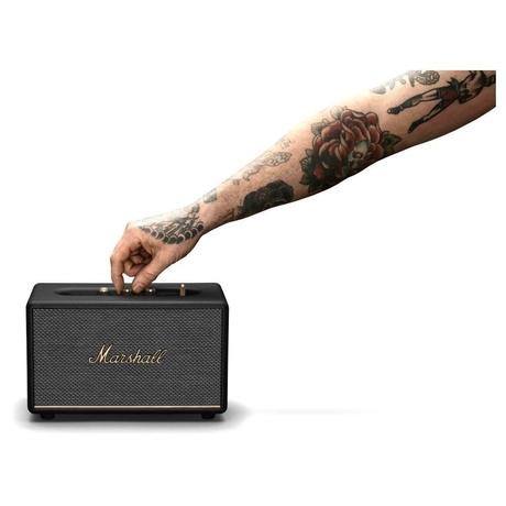 Marshall Action III Bluetooth Speaker with Bass Control Knob, Bass-Reflex, 30 Watt Amplifier for The Woofer, Volume Control Knob, Power Switch, Black-2
