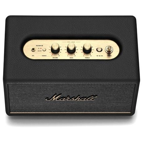 Marshall Action III Bluetooth Speaker with Bass Control Knob, Bass-Reflex, 30 Watt Amplifier for The Woofer, Volume Control Knob, Power Switch, Black-3