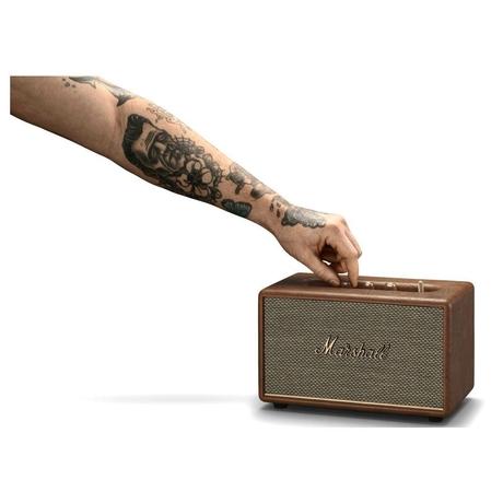 Marshall Action III Bluetooth Speaker with Bass Control Knob, Bass-Reflex, 30 Watt Amplifier for The Woofer, Volume Control Knob, Power Switch, Brown-1