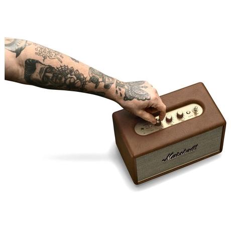 Marshall Action III Bluetooth Speaker with Bass Control Knob, Bass-Reflex, 30 Watt Amplifier for The Woofer, Volume Control Knob, Power Switch, Brown-7