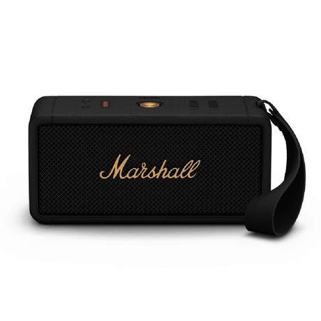 Marshall Middleton Portable Bluetooth Speaker, More than 20 Hours of Playtime, IP67, Stereo Mode, Quick charging, Black/Brass-0