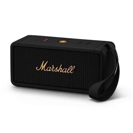 Marshall Middleton Portable Bluetooth Speaker, More than 20 Hours of Playtime, IP67, Stereo Mode, Quick charging, Black/Brass-1