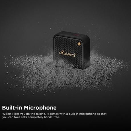 Marshall WILLEN II Bluetooth Speaker, Black and Brass-5