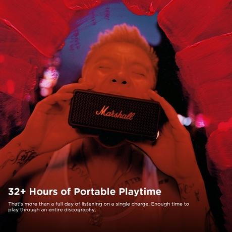 Marshall EMBERTON III Bluetooth Speaker, Black and Brass-2