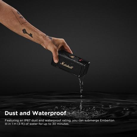 Buy Marshall EMBERTON III Bluetooth Speaker, Black and Brass at
