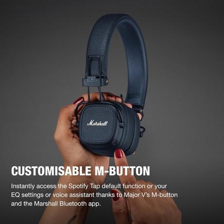 Marshall Major V On Ear Bluetooth Headphone, Midnight Blue-2