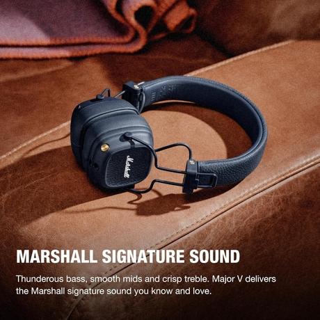 Marshall Major V On Ear Bluetooth Headphone, Midnight Blue-3