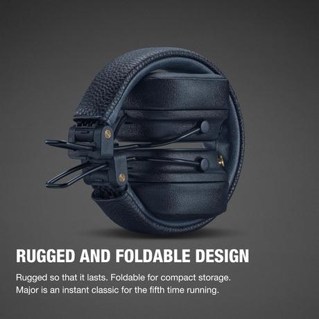 Marshall Major V On Ear Bluetooth Headphone, Midnight Blue-4