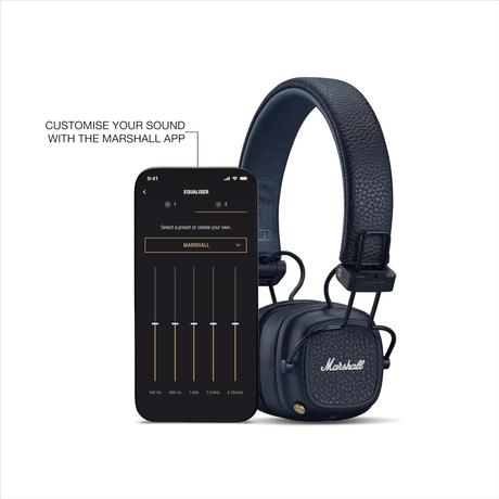 Marshall Major V On Ear Bluetooth Headphone, Midnight Blue-7