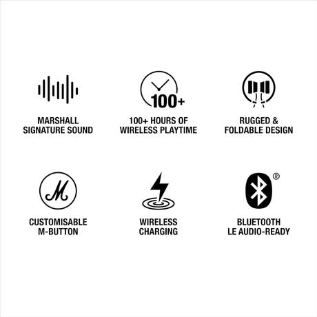 Marshall Major V On Ear Bluetooth Headphone, Midnight Blue-8